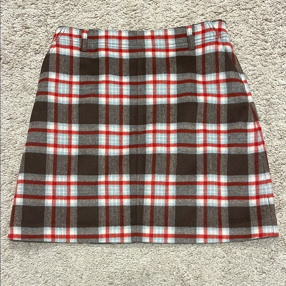 Eddie Bauer Black and White A-Line Mini Skirt